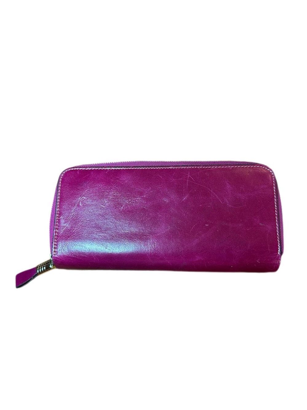 Yafeige Raspberry Leather Zip Around Wallet - Picture 2 of 7